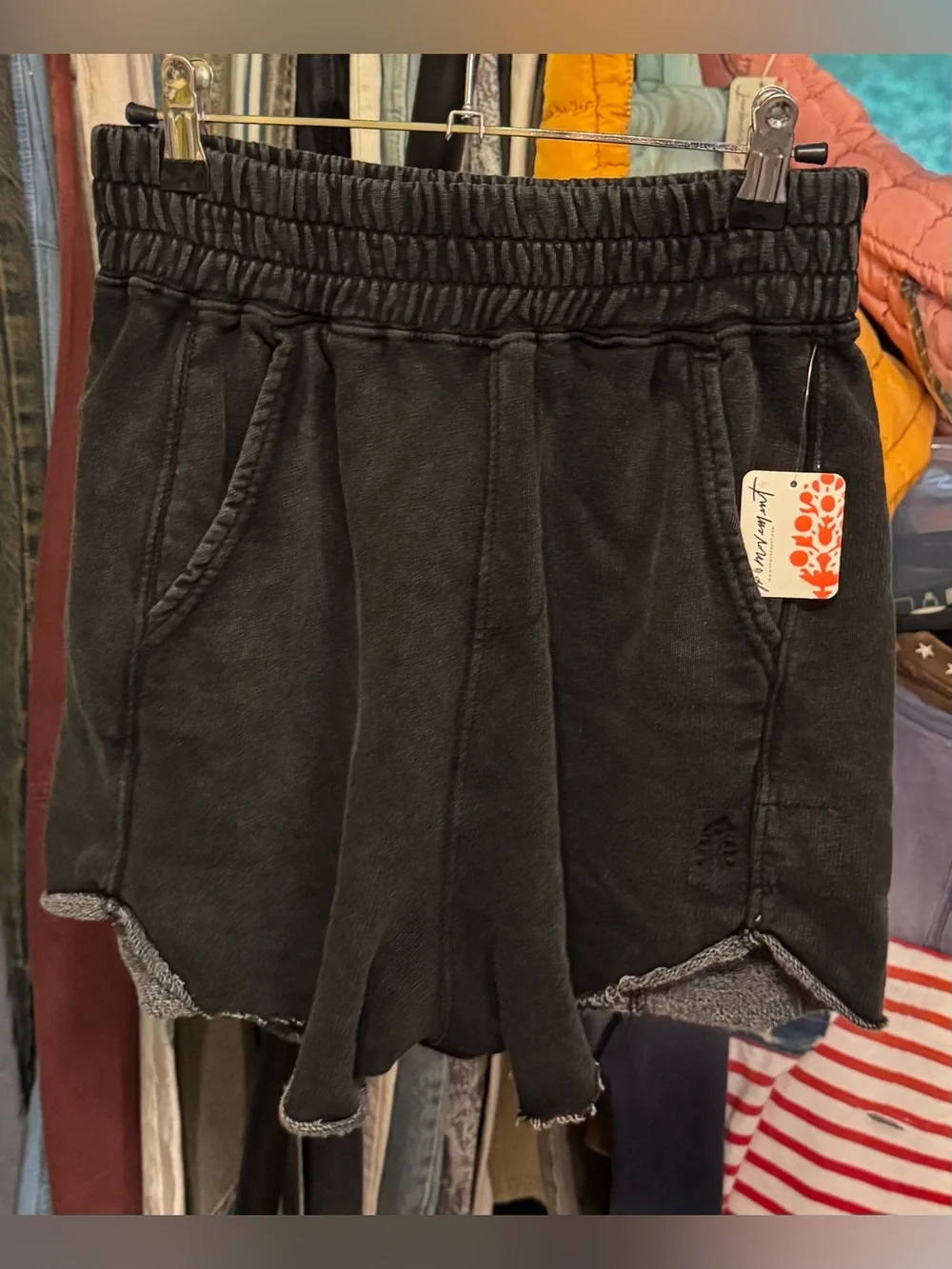 NWT Free People FP Movement All Star Solid Sweat Shorts - black - XS